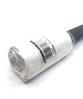 Roll of white marking flags with 15 inch wire staffs, high visibility 2.5x3.5 inch flags for utility lines and landscaping, 100 pack
