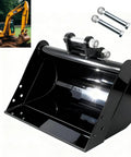 Flat Backhoe Bucket For Mini Excavators 19.7 Inch Steel Attachment For Digging Loading And Cleaning Sand And Soil displayed