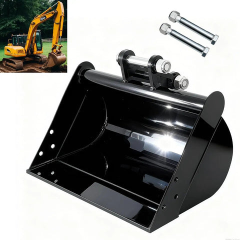 Flat Backhoe Bucket For Mini Excavators 19.7 Inch Steel Attachment For Digging Loading And Cleaning Sand And Soil displayed