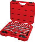 Beast 83 Piece Mechanics Tool Set With Low Profile Ratchet And 72 Tooth Ratchet SAE And Metric Sockets In Durable Blow Mold Case