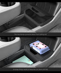 Tesla Model Y Lower Center Console Juniper Standard Version 2025 2026 Storage Organizer Tray TPE Black Flexible Insert