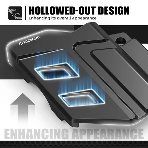 Rear Brake Master Cylinder Guard For Motorcycle Lightweight 6061T7 Billet Aluminum Protection Easy Install Hollowed Design
