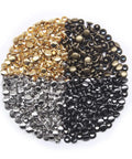 400 Set Double Cap Leather Rivets 5mm Tubular Metal Studs with 4 colors in circular arrangement