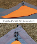 Close-up of Pocket Picnic Blanket For Grab And Go Outdoor Fun That Folds Small And Lightweight Sandproof 55 By 60 Inch Beach Mat with stitching