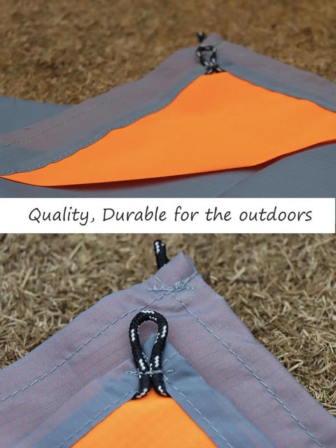 Close-up of Pocket Picnic Blanket For Grab And Go Outdoor Fun That Folds Small And Lightweight Sandproof 55 By 60 Inch Beach Mat with stitching