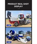 Pro Grade Automatic Concrete Mixer For New Home Projects And Highway Paving Heavy Duty Cement Mixing Machine with 1.2m³ and 1.8m³ capacity in detailed setup.