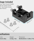 Telescope Dovetail Saddle Clamp Mount Base for Vixen Style Dovetail Plate with screws and Allen wrench, aluminum alloy.