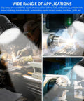 Clamp Light With 3000 Lumen Bright White 6500K Task Lamp Pro Grade Heavy Duty Metal Clamp Base illuminating workshop machinery