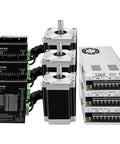 3 Axis Nema 34 Stepper Motor Kit CNC Controller with Beefy 8.5Nm Torque Motors, HB860C Drivers, and 60V Power Supplies