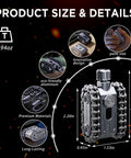 4 In 1 Heavy Duty Zinc Alloy Fidget Spinner With Slider, Roller Chain Track And Thumb Roller, product size details.