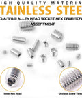 Go-To 300-Piece Metric Socket Set And Screw Kit M2.5 To M8 In 304 Stainless Steel screws with hex heads and threads