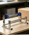 Manual Film Roll Holder For Cargo Wrapping, Lightweight Metal Plastic Unwinding Frame, Hand Operated Dispenser For Warehouse Storage on desk