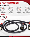 Tour Pack Power Tap Wiring Harness With Quick Disconnect For Harley Davidson Tour Pak 2014 2022, connectors and wires shown.