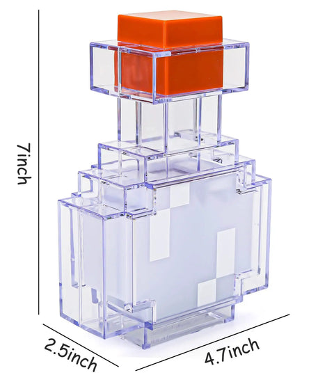 Color Changing Potion Bottle LED Table Lamp With Shake To Change Colors, 8 Color Modes, clear 7-inch plastic design