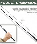 Two Pack Black Pig Show Whip With Chrome Tip 36 Inch Leather Handle Riding Crop For Training And Showing, showing size and grip