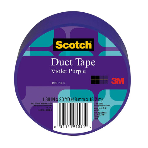 Violet Purple Duct Tape Roll 1.88 Inch By 20 Yard Great For DIY Crafts And STEM Projects Fashion No Sew Labeling And Organization