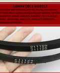 Beefed Up Washer Belt Kit Replacement For Maytag And Whirlpool Washers Includes Pump Belt And Drive Belt Durable Rubber Close-up