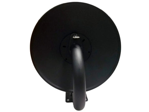 Heavy Duty Pressure Washer Hose Reel For Skid Or Wall Mount, 200 Ft Capacity, 3/8 Inch Hose, front view of black hose reel