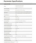 Parameter specifications for 4D Lidar Sensor With 360 Degree Scanning And 30 Meter Range Built In IMU With 3 Axis Accelerometer And Gyro 250 Hz Push Frequency ROS SLAM Ready Obstacle Avoidance For Autonomous Robots And AGVs L1RM 30M displayed in table format.