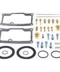 Carburetor Rebuild Kit For 550 Classic ATV Replacement Includes O Rings Gaskets Jets Needle Mixture Screw Float Bowl Screws Float Valve Needle And Seat Off Road Use Only Not Including Needle Jets, showing all components laid out