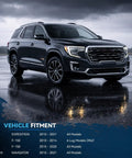 Beefed Up Front Brake Kit With Drilled And Slotted Rotors And Ceramic Pads For Ford F 150 Expedition And Lincoln Navigator 2010 Through 2020 Replacement Front Brake Rotors And Pads fitment guide with SUV image.
