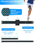 Travel Ready Urine Test Kit With 3.5 Oz Thinner Bottle, Leakproof HDPE Vials, Hi Stretch Leg Strap, Thermometer Stickers, Velour Lining Pouch And Lining Pocket Boxer Brief For Discreet On The Go Testing Medium, silicone layer leg strap