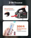 2 In 1 Electric Hoist Winch With 1100 Lb Capacity And 1500W Power Portable Winch Crane Manual and Wireless Remote Control