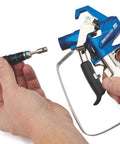 Job Site Ready Airless Paint Spray Gun Featuring No Sweat Adjustments And RAC X Quick Swap Switch Tip for quick cartridge change