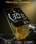 Vibrant ride dashboard of High Torque Electric Fat Bike For Adults With 1800W Peak Power And 864Wh Removable Battery