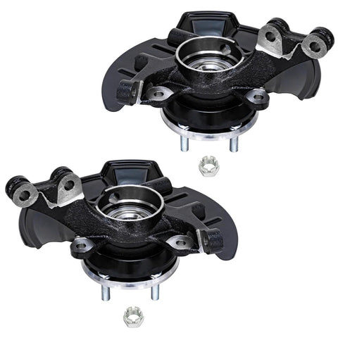 Front Steering Knuckles Kit With Wheel Bearing Hub Assembly For Hyundai Elantra 2007 2008 2009 2010 2011 2012 4 Wheel ABS Replacement Two Piece Set Driver And Passenger Sides