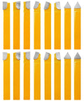 20 Piece Half Inch Carbide Tipped Cutter Tool Bit Set for Metal Lathe Tooling with AR8 AL8 BR8 BL8 E8 C8 Bits