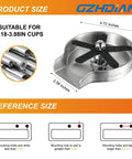 Stainless Steel Glass Rinser With 360 Degree Rotating Spray For Kitchen Sink, Eight Water Outlets, detailed dimensions and features.