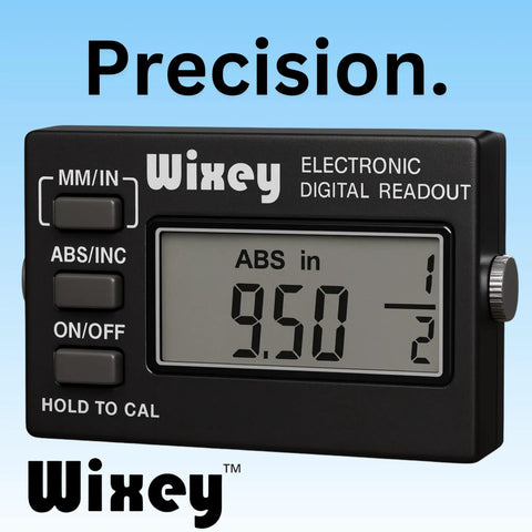 Digital Readout For Table Saw Fence Upgrade With Easy To Read Display showing measurement on a black electronic unit