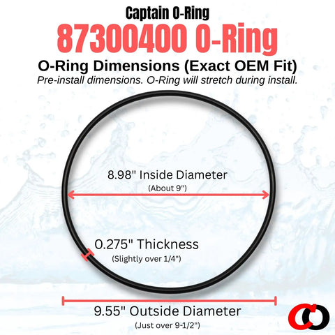 Replacement O Ring 87300400 87300400Z for Pentair Clean And Clear Predator Easy Clean And Warrior Filter Tank Bodies 2 Pack Durable Silicone Seal For Pool Filtration Systems And Spa Equipment, 8.98 in ID