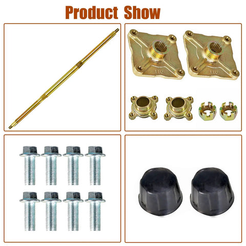 32 Inch Go Kart Rear Axle Kit With Shaft Hub And Brake Master Cylinder Replacement For Go Kart ATV Quad Drift Trikes components