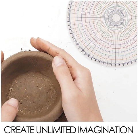 Slick Circle Ruler And Pottery Layout Template For Dead-On Marking On Rotary Disc Trimmers Built For Clay Sculpting And Ceramic Making That Delivers Flawless Rounds Without The Drama