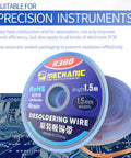 Pro Grade Solder Wick No Clean Braided Desoldering Wick For Electronics Copper Wire 4.0mm By 1.5m Low Residue spool