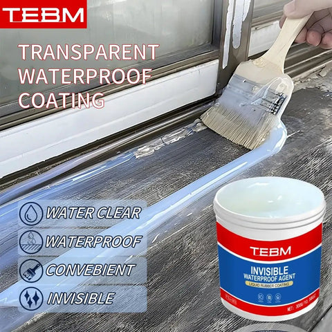 Smooth Operator Waterproof Coating With Heavy Duty Invisible Finish For Roofs And Walls Featuring All Season Temp Resistance And No Sweat Indoor Outdoor Sealing Performance Guaranteed being applied with a brush.