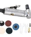 Bad Boy Right Angle Pneumatic Air Die Grinder With Variable Speed And 20000 RPM including grinding discs and wrenches.
