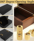 8 Pcs Solid Brass Barrel Hinges 18x8mm for Wooden Jewelry Boxes, Invisible Concealed 180 Degree Flush Mount Hardware Kit With Screws