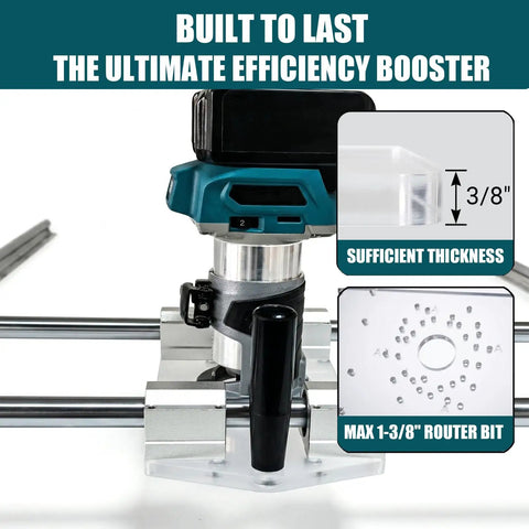 Budget Friendly Three Eighths Inch Acrylic Trim Router Sled Universal Kit with 3/8 inch thickness and efficiency boosting features.