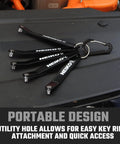Right Angle Torx Screwdriver Set 5 Piece Bent Offset Tools For Tight Spaces, portable design with key ring attachment