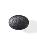 10 Pack Rustic Black Iron Cabinet Knobs With Backplates, Hammered Vintage Style, 1-3/4 Inch Diameter, top view