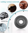12 Pack Tubing Cutter Blades For Copper Pipes And Hose Tools Replacement Cutter Blades You Can Count On For Models 101 103 104 117 118 150 151 152 153 205 Built From Durable Stainless Steel For Long Lasting Cutting Power with examples of compatible materials like copper, brass, aluminum, and PVC pipes