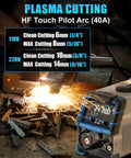 Beast 200A Plasma Cutter And Welder Combo With Nine In One Multiprocess Capabilities used for cutting metal with sparks