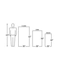 Diagram showing size comparison for Quick Dry Microfiber Towel For The Gym Travel And Camping Navy Large 30x50 Inches.