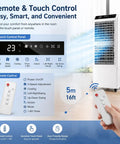 Beast Mode 4500 CFM Evaporative Air Cooler Slices Through Summer Heat With 13.2 Gallon Tank, 90 Degree Pivot, remote control, touch panel.