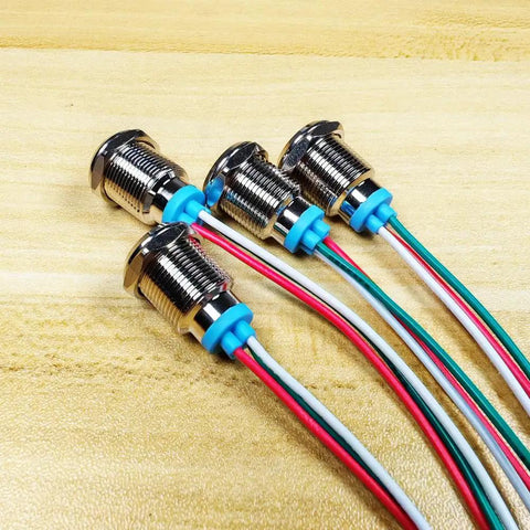 Heavy Duty Bi Color Red And Green Led Indicator Light 12Mm Dash Instrument Panel Mount Switch For Cars Trucks Boats 12V 24V Street Ready Smooth Install Pack Of Four