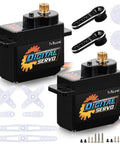 12G Metal Gear Digital RC Steering Servo Upgrade Kit For SCX24 With Horn Arm Two Pack Beefed Up Torque Micro Servo Replacement