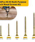 Top Tier 340 Piece Wood Fastener Bundle For Decks Fences Patios And Interior Exterior Applications Includes Size 8 And 9 Bugle Head Screws